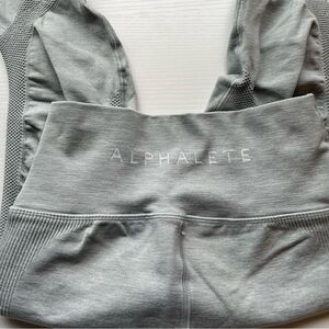 Alphalete Light Grey High-Waist Seamless Leggings